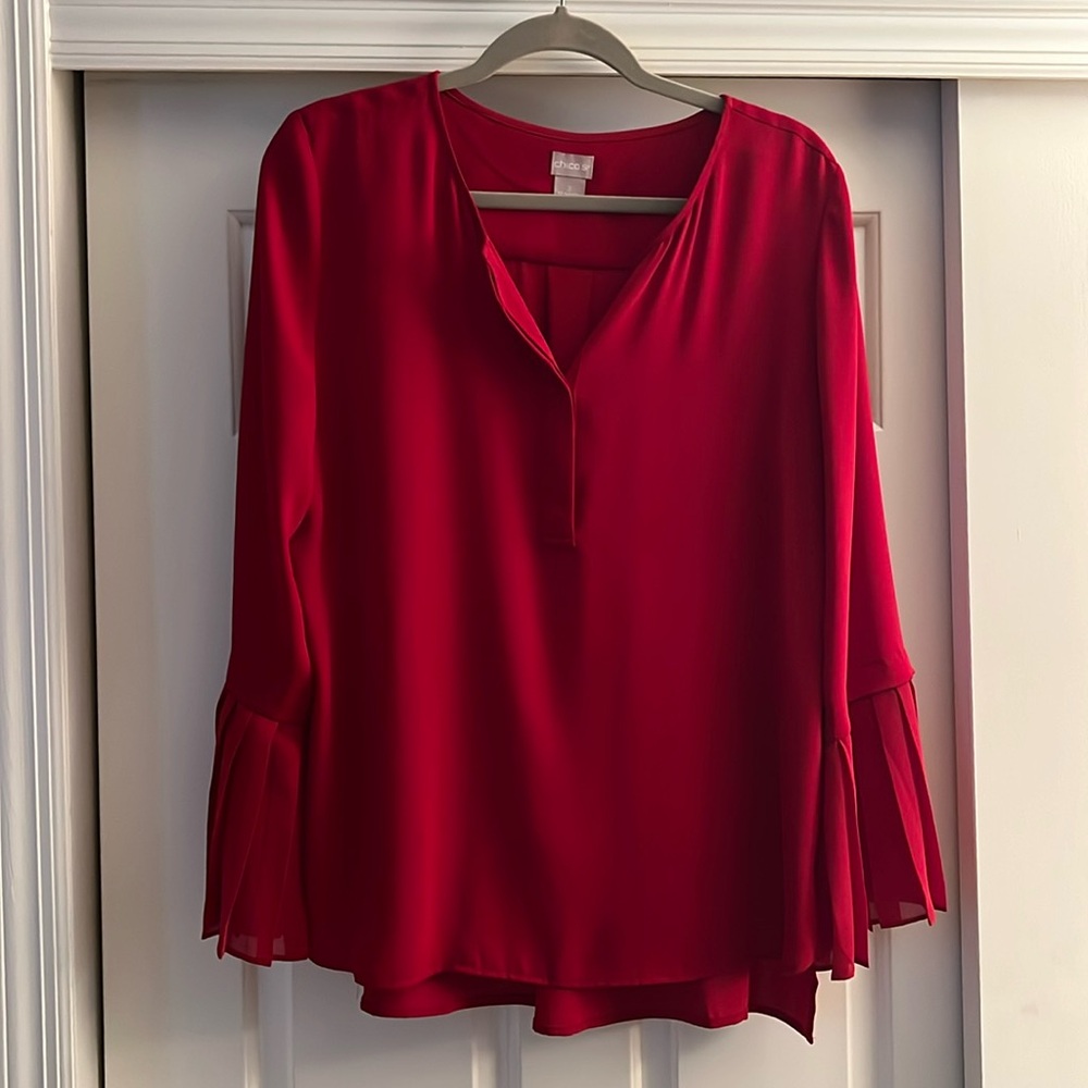 Chico’s red blouse